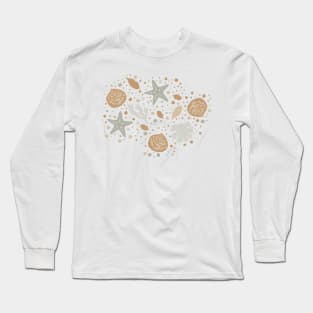 Henri Matisse-Style Ocean-Inspired iPhone Case with Coral and Sea Life Design in Neutral Hues Long Sleeve T-Shirt